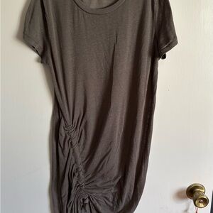 H&M Charcoal Ruched Short Sleeve Top